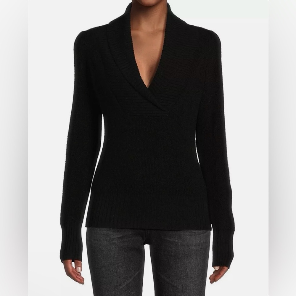 NWT Design History Shawl Collar Cashmere Sweater